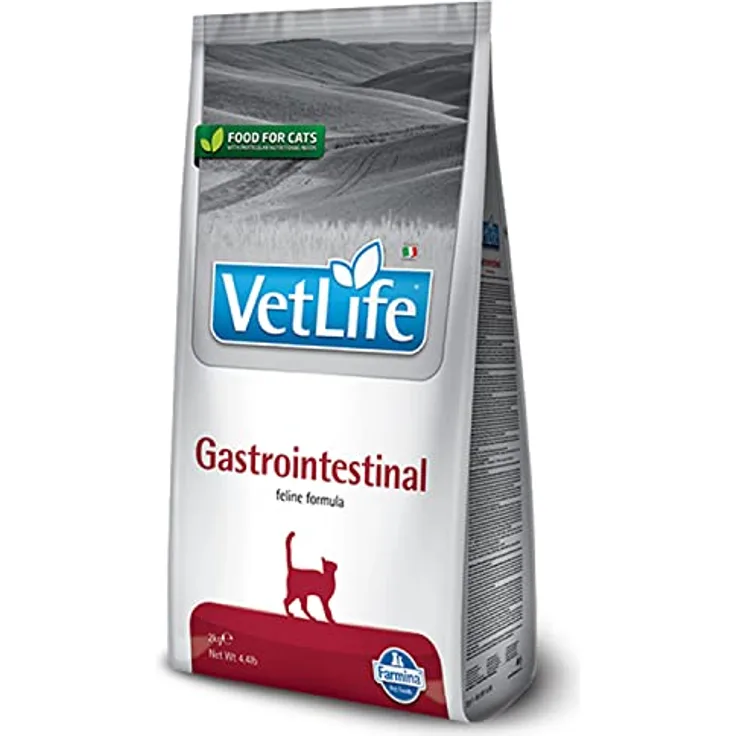 Farmina Vet Life Gastro - Intestinal Cat, diätisches Trockenfutter für Katzen, 2 kg, ohne Gentechnik