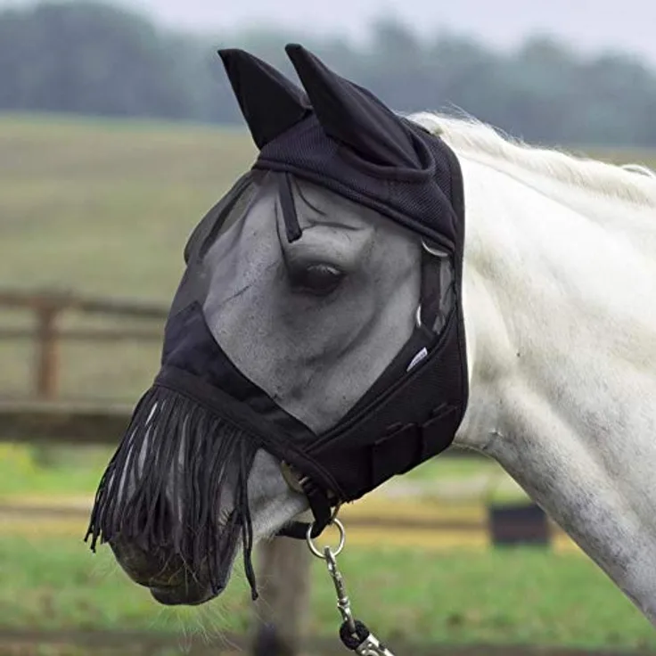 Busse Fliegenmaske Fly Cover FRANSEN, Vollblut, schwarz