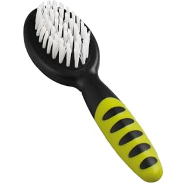 Karlie Softbürste 2 in 1, Nagetierbürste aus Gummi zur Fellpflege, Schwarz/Grün, 14,5x4,5 cm – Bild 2