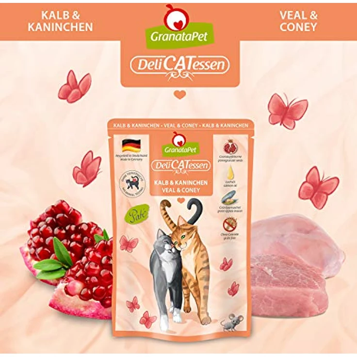 GranataPet DeliCatessen Multipack 3, Nassfutter für Katzen ohne Fisch, Alleinfuttermittel ohne Getreide, hoher Fleischanteil, 6 x 85 g – Bild 5