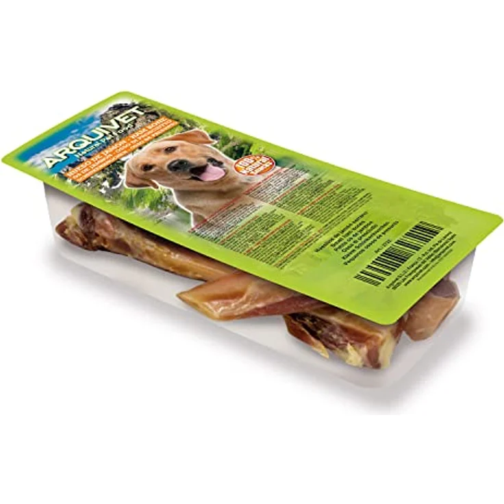 Arquivet Serrano Schinkenknochen, 3 Stück, 100% natürlich, Ergänzungsfutter für Hunde, Zahnhygiene, 80 g – Bild 2
