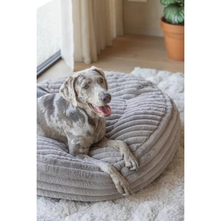 Designed By Lotte Hundekissen Reza Rund Beige, Recycelte Polyesterfüllung, Rutschfeste Unterseite, Maschinenwaschbar – Bild 12