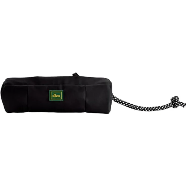 HUNTER Trainer Snack Dummy mit Seil, 20 cm, schwarze Füllung, abwaschbar und gepolstert – Bild 1