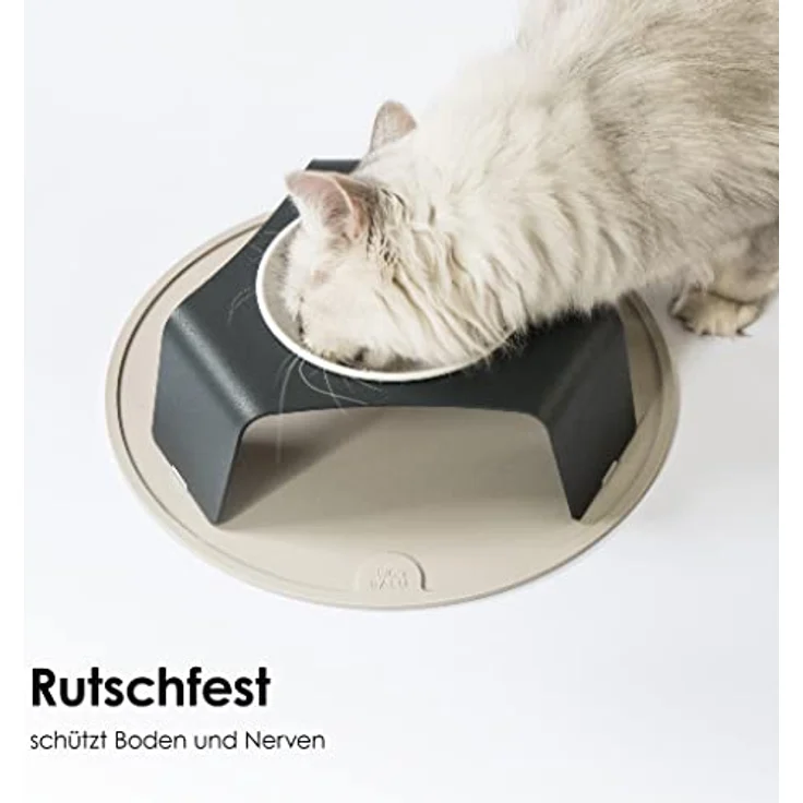 LucyBalu® Circle Silikon Napfunterlage, rutschfest mit erhöhtem Rand, Ø 29 cm, FDA-zertifiziert, spülmaschinenfest, in Flieder für Katzen & Hunde – Bild 3