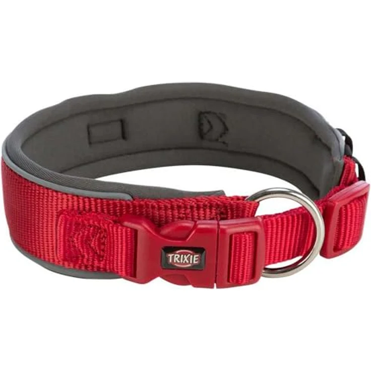 Trixie Premium Hundehalsband, extra breit, S, 33-42 cm, 35 mm, rot – Bild 2