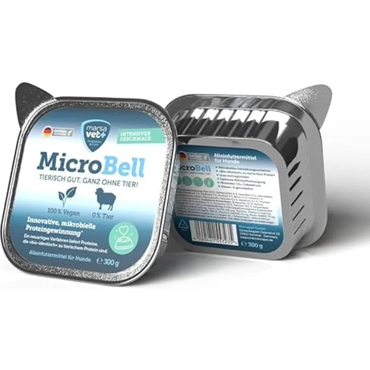 marsavet+ Marsavet MicroBell – veganes Hundefutter-Set mit mikrobiellem Protein: 900 g Trockenfutter, 100 g gesunde Hundesnacks und 300 g veganes Nassfutter, hypoallergen und getreidefrei – Bild 3