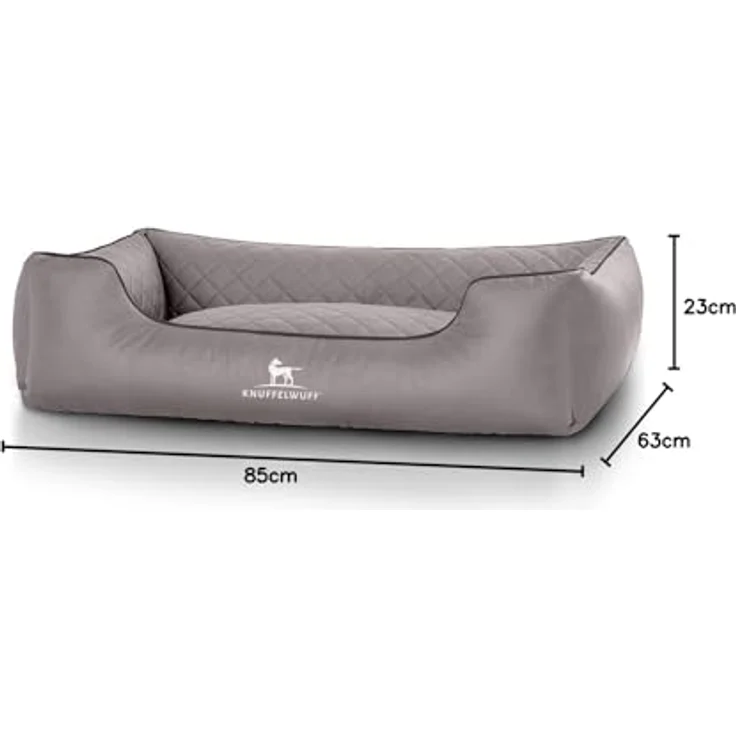 Knuffelwuff orthopädisches Hundebett Madison grau M-L – Bild 6