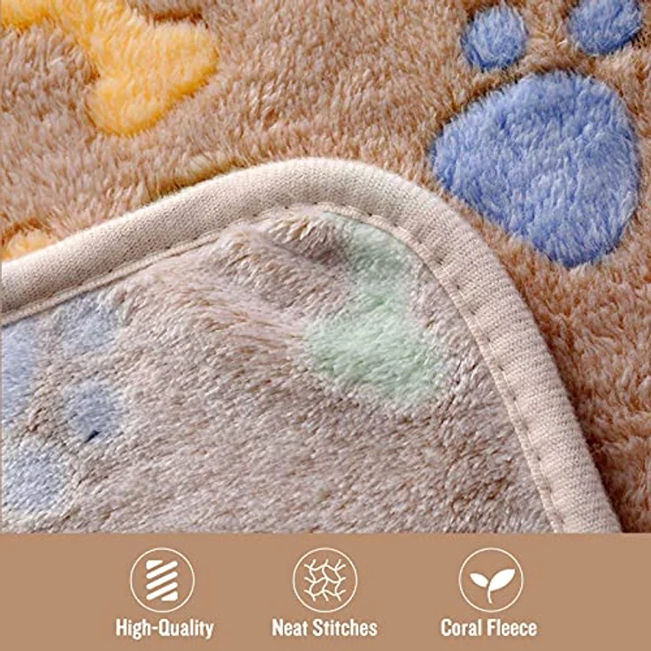 luciphia Hundedecke Katzendecke 3er Set, waschbar, flauschige Fleece-Decken für kleine und mittlere Hunde und Katzen, 104 x 76 cm, in verschiedenen Farben – Bild 3