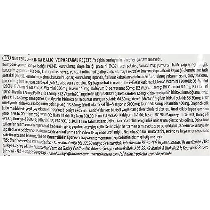 Farmina N&D Ocean Adult Pellets Katzenfutter, Trockenfutter mit Hering und Orange, ohne Mais, 5 kg – Bild 3