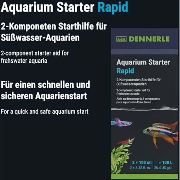 Dennerle 1681 Aquarium Starter Rapid, 200 ml 2-Komponenten Bio-Aktivator für schnellen Aquarienstart mit lebenden Filterbakterien – Bild 3
