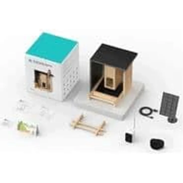 Birdfy Futterautomat Bamboo AI, smarter Vogelfutterspender aus FSC-zertifiziertem Bambus mit Solarpanel, Vogelhaus – Bild 3