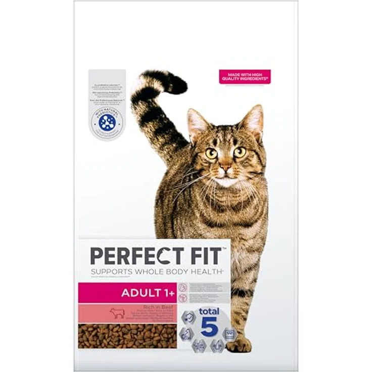 Perfect Fit Katze 1+ Rind Adult, Trockenfutter für aktive Katzen, 7kg – Bild 2