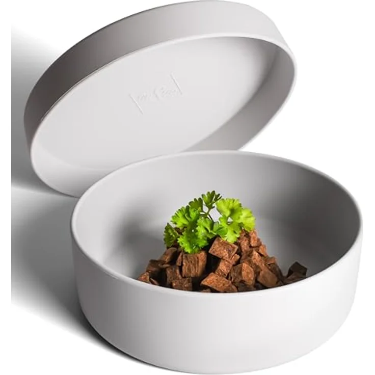 ne&no® Silikon Hundenapf 1200 ml mit Deckel, rutschfest und luftdicht für kleine und mittelgroße Hunde, spülmaschinenfest und gefriertauglich – Bild 1