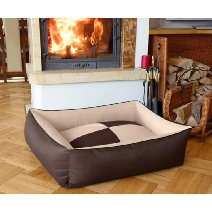 BedDog Hundebett MAX QUATTRO mit Rand, Bezug abnehmbar, kariert – Bild 8