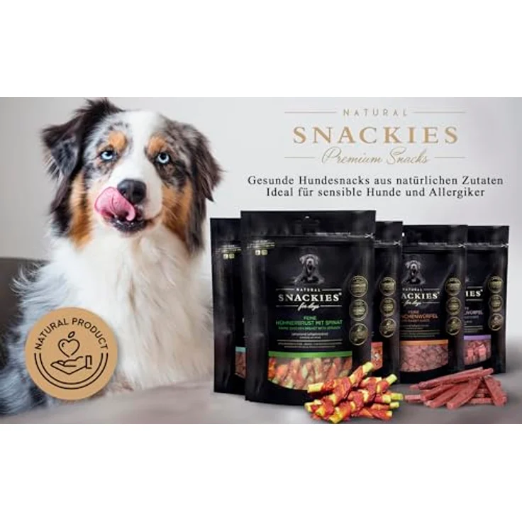 NATURAL SNACKIES Premium Hundesnacks, Feine Lammfleischwürfel, ohne Getreide, Zucker und Zusatzstoffe, 170g – Bild 4