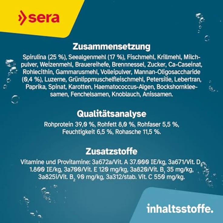 sera Spirulina Tabs, 100 ml (60 g) - sinkende Tabs für herbivore Fische mit 25 % Spirulina, ideal für gesunde Verdauung und Vitalität – Bild 6