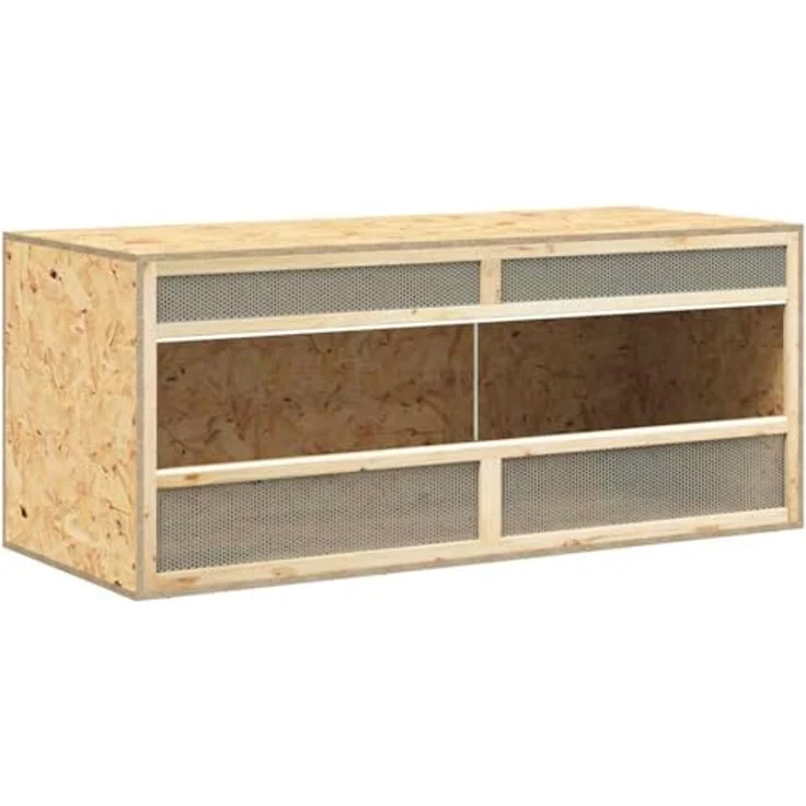 vidaXL Terrarium 120x50x50 cm, Holzwerkstoff mit Echtglas und Stahlnetz für optimale Luftzirkulation – Bild 5