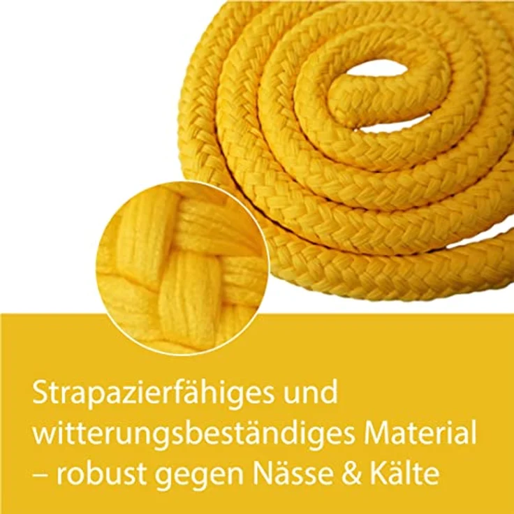 Pferdelinis Führstrick mit Panikhaken für Pferd, Anbindestrick in Gelb, robuster Baumwollstoff, ideal für Pferd, Pony, Esel, Ziege – Bild 4