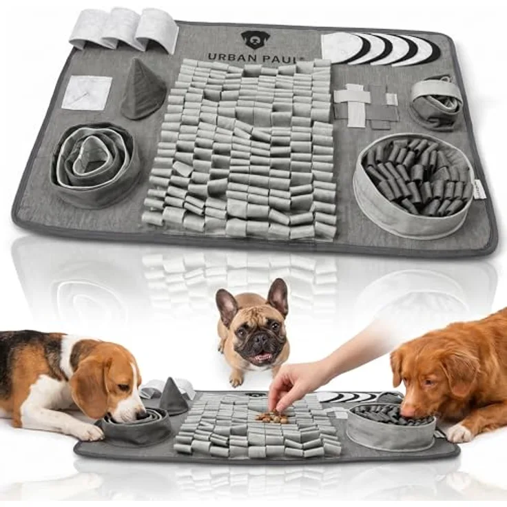 URBAN PAUL Schnüffelteppich Explore, Schnüffelmatte mit 3 Schwierigkeitsstufen, waschbar und robust für Hunde
