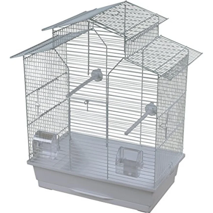 duvoplus DUVO+ 493/115 Käfig Iza 2, Vogelkäfig in Weiß – Bild 1