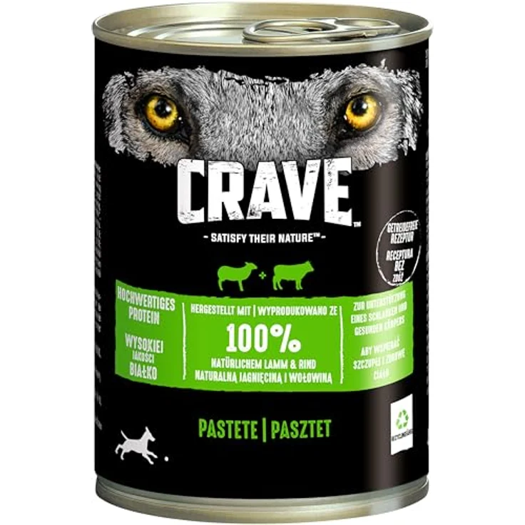 Crave Adult 6 x 400 g Hunde-Nassfutter, Lamm und Rind, proteinreich und ohne Zuckerzusatz – Bild 2
