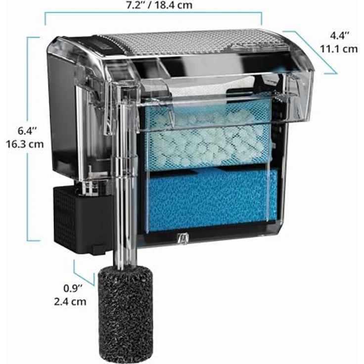 Fluval AquaClear AC50 Hochleistungsfilter, 76–190 l, 4-stufige Filterung für optimale Wasserqualität – Bild 2
