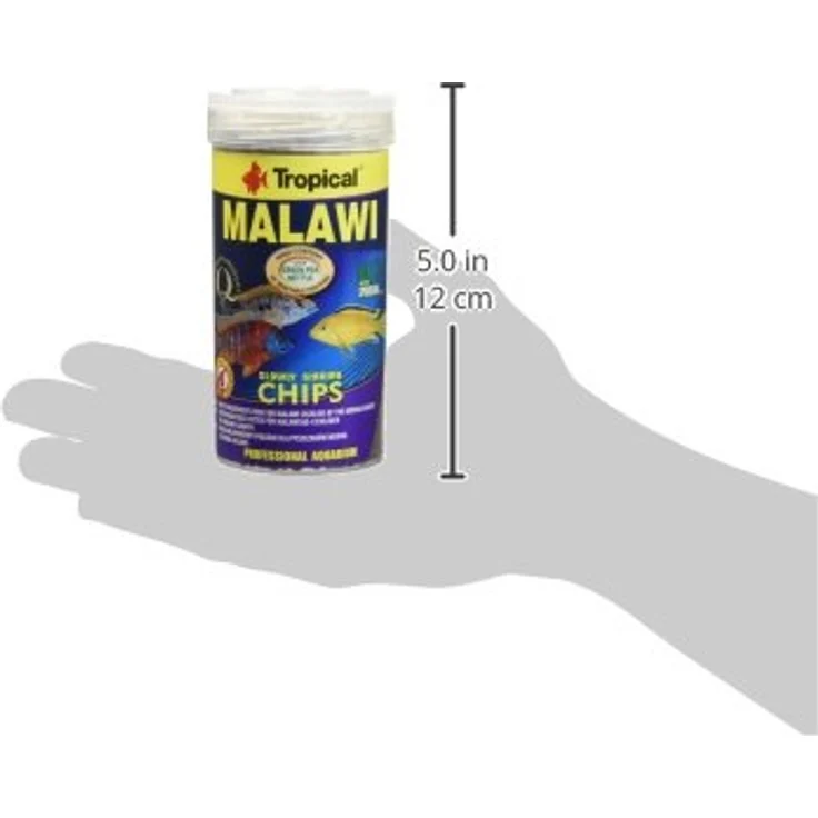 Tropical Malawi Chips, Fischfutter für Cichliden, 250 ml, nährstoffreiche und pflanzenbasierte Formel – Bild 2