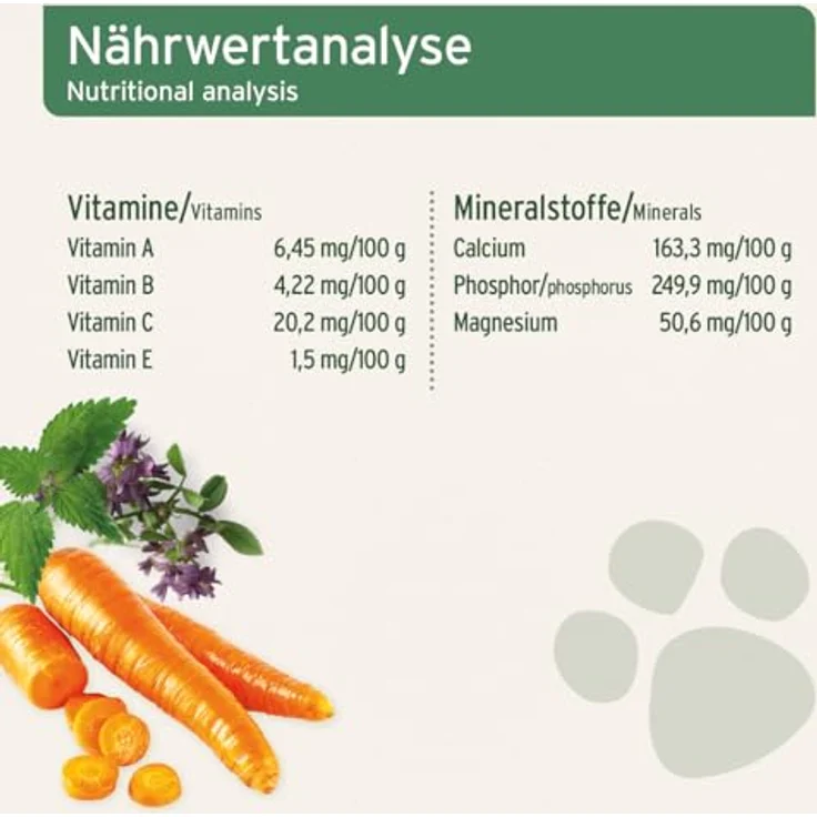 AniForte Barf Zusatz für Hunde Gemüse Kräuter Vielfalt 1kg - getreidefreies, glutenfreies Flockenfutter mit Möhren- und Erbsenflocken, 100% Natur ohne künstliche Zusätze – Bild 4