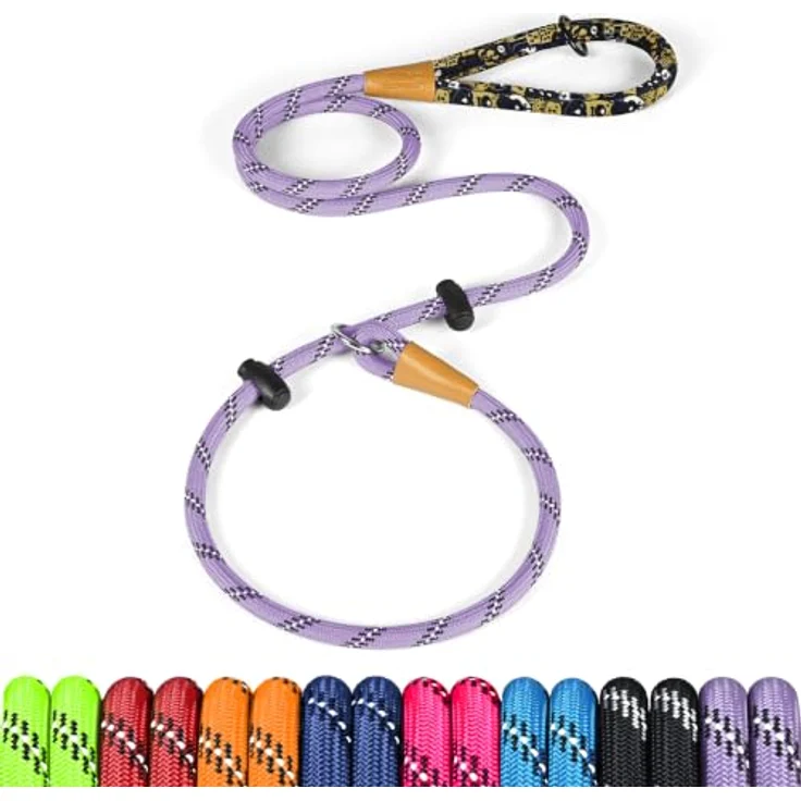 lynxking Hundeleine reflektierende 180cm Schleppleine mit Zugstop und gepolstertem Griff für Training und Gassi gehen, ideal für große und kleine Hunde – Bild 1