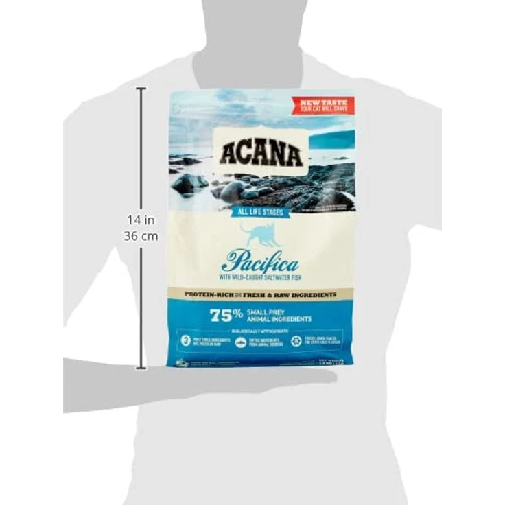 Acana Pacifica Cat & Kitten, Katzen-Trockenfutter mit frischem Vollfleisch, 1,8 kg, hergestellt in Kanada – Bild 3