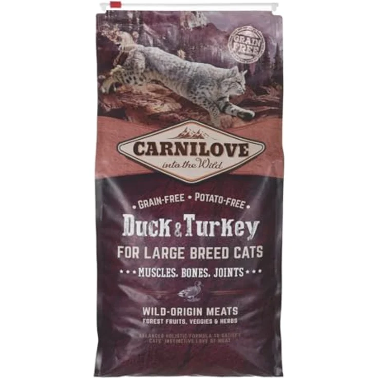 CARNILOVE Feline Adult Large Pato Pavo, Katzen-Trockenfutter, 6 kg – Bild 2
