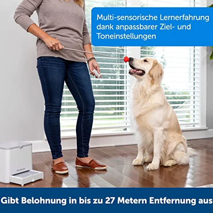 PetSafe Teach und Treat, Ferngesteuerter Belohnungstrainer für Hunde mit positiver Verstärkung, Reichweite bis 27,5 m, Grau – Bild 3
