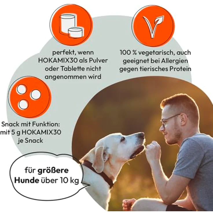 GRAU HOKAMIX30 Snack Maxi Veggie, gesunder vegetarischer Snack mit 30 Kräutern, 400g, Ergänzungsfuttermittel für Hunde – Bild 3