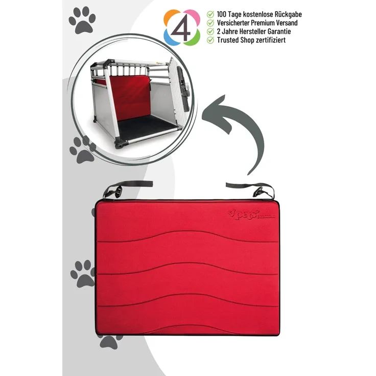 4pets Dog Crash Bag, Sicherheitskissen für Hundebox Pro/Eco 1 bis 4 Pro 2, komfortabler Schutz und Entspannung für sichere Reisen