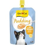 GimCat Snack Sparpaket - Pudding für Katzen, 6 x 150 g, laktosereduzierte Vollmilch-Snacks im wiederverschließbaren Standbeutel