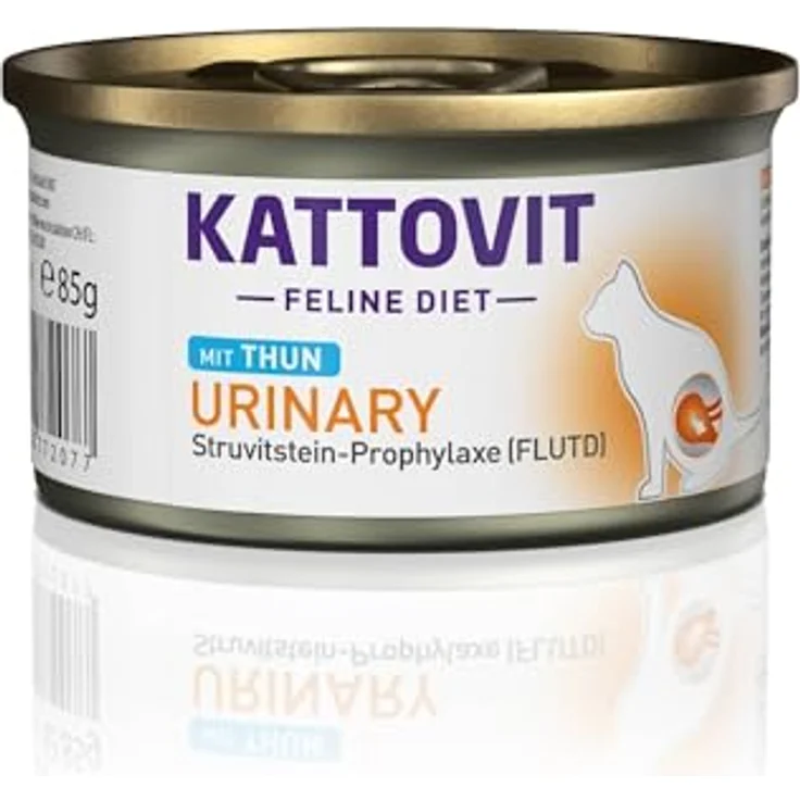 KATTOVIT Urinary Nassfutter für Katzen, Diätfutter mit Harnansäuernden Stoffen, 12 x 85 g Thunfisch, glutenfrei – Bild 2