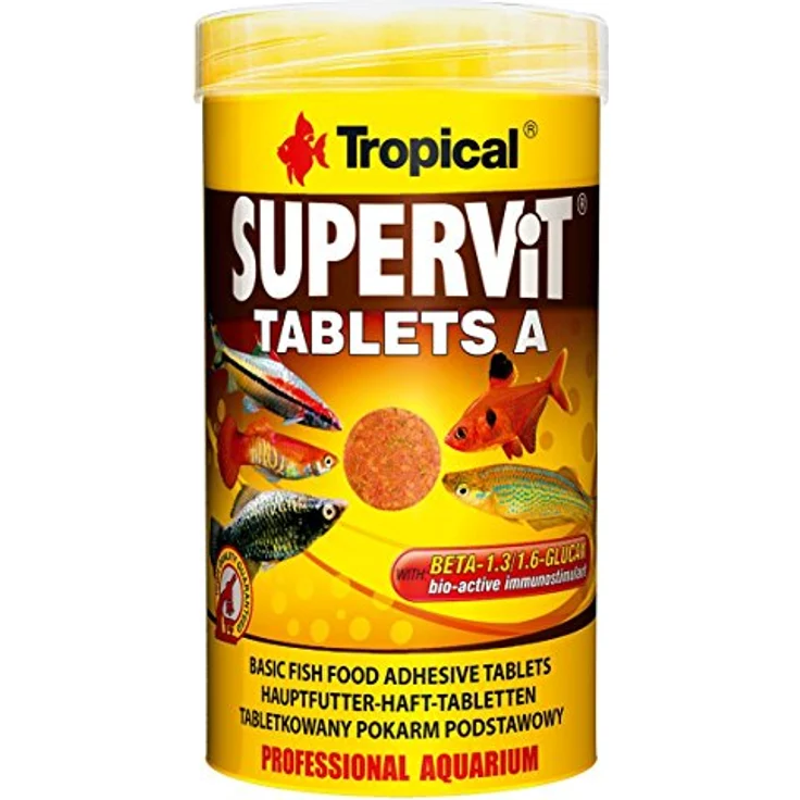 Tropical Supervit Tablets A, Hauptfutter Hafttabletten für Aquarienfische, 250 ml – Bild 1