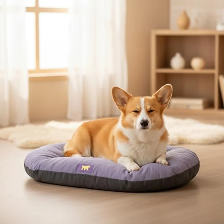 Ferplast Hundebett Relax, Hundekissen aus Baumwolle – waschbar, weiche Polsterung, 65 x 42 cm, lila – Bild 2