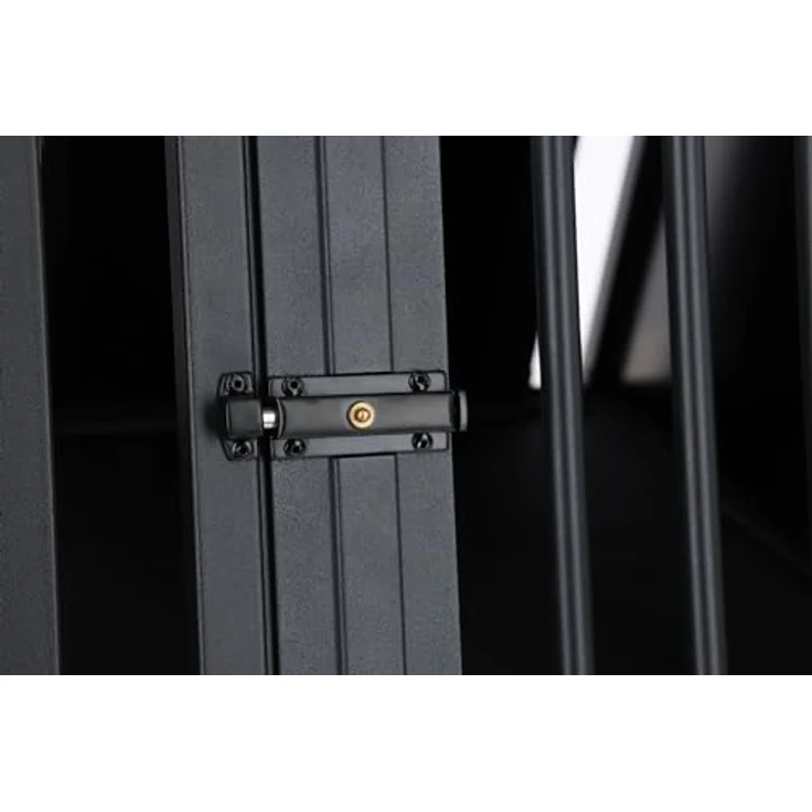 Kerbl Pet Alu-Transportbox Vacation, eintürig, für Hunde, Graphit, 92x65x65,5cm, mit Anti-Rutsch-Teppich und einfacher Reinigung – Bild 4