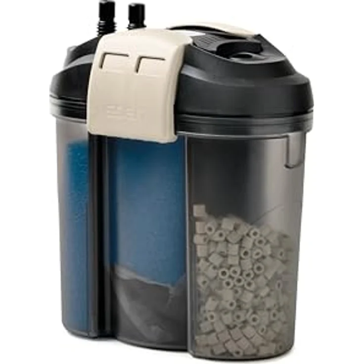 Eden 94072 FES 200 Außenfilter, geräuscharmes Doppelfiltersystem für Aquarien bis 200 Liter, energieeffizient und platzsparend – Bild 1