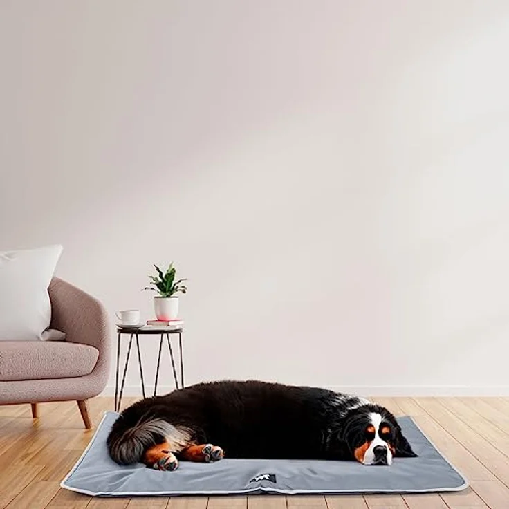 Ferplast Jolly Hundematte Extra Groß, Waschbares Hundebett - Wasserdicht & Kratzfest, 108 x 79 cm, XL, Grau – Bild 3