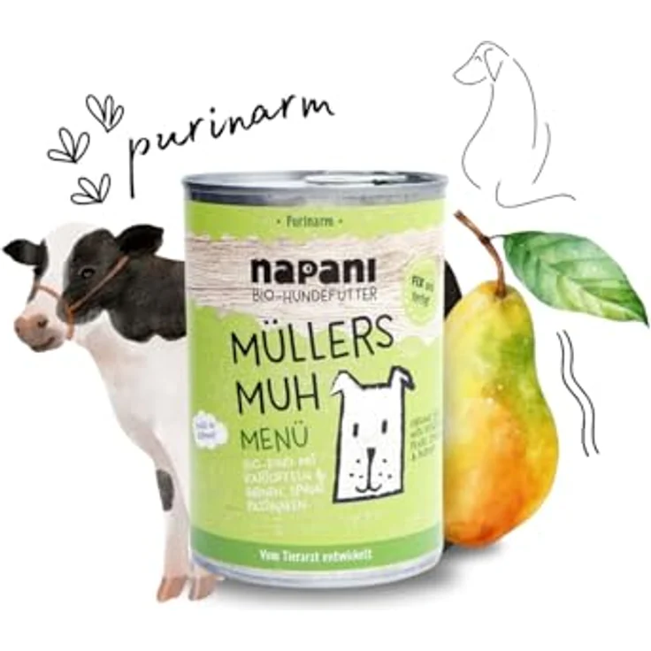 napani Müllers MUH Premium Hundefutter nass, Bio mit Rind & Kartoffeln, purinarm, 1 x 150g – Bild 5