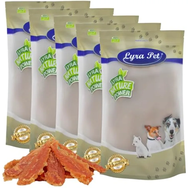 Lyra Pet® Hühnerbrust Soft, 5 kg Kausnack für Hunde, proteinreicher Belohnungs- und Trainingssnack im wiederverschließbaren Beutel