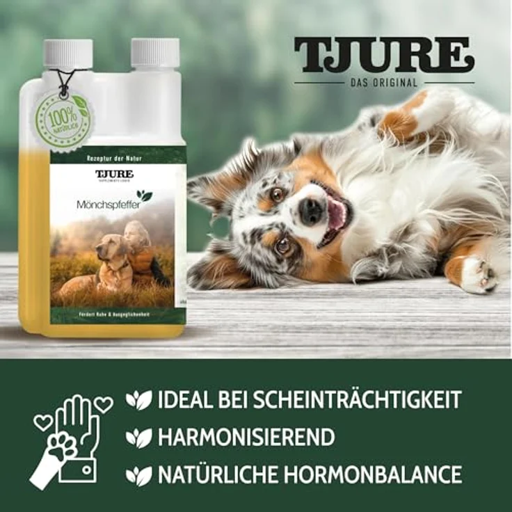 TJURE Mönchspfeffer Liquid 500ml, hormonelles Hundefutter zur Unterstützung des Hormonhaushalts ohne Zucker oder Alkohol – Bild 6