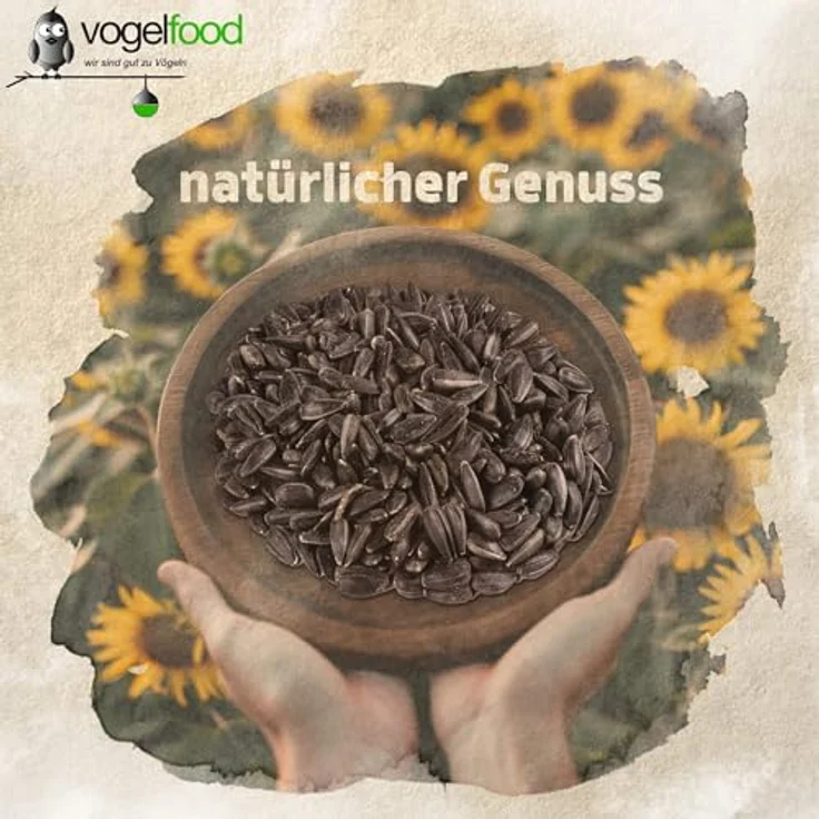 vogelfood Sonnenblumenkerne schwarz 25 kg, erstklassiges Wildvogelfutter mit hohem Nährstoffgehalt und Energiebooster für Wildvögel – Bild 5