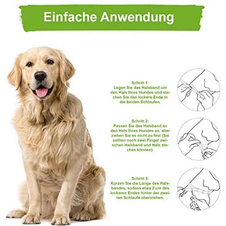 MC-Royal® Zeckenhalsband für Hunde, wasserdicht und verstellbar, effektiver Schutz vor Ungeziefern, 62 cm, 100% natürliche Inhaltsstoffe, bis zu 8 Monate Zeckenschutz – Bild 4