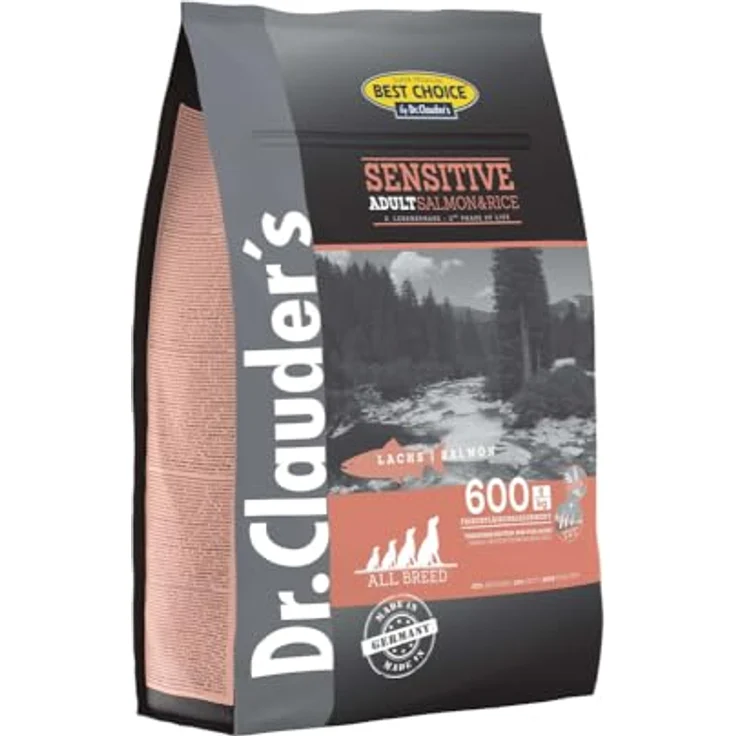 Dr. Clauder's Best Choice Adult Lachs & Reis, Trockenfutter für Hunde, glutenfrei, 12,5kg – Bild 4