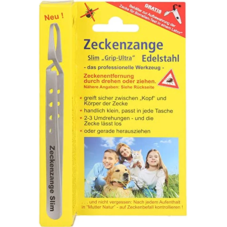 Pharma Brutscher ZECKENZANGE Chirurgenstahl, freiverkäuflich, 1 St – Bild 1