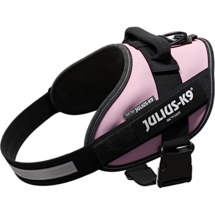 JULIUS K-9 IDC Powergeschirr, Größe M / 0, bruchsichere Fixierungsschnalle, atmungsaktiv, pink – Bild 1