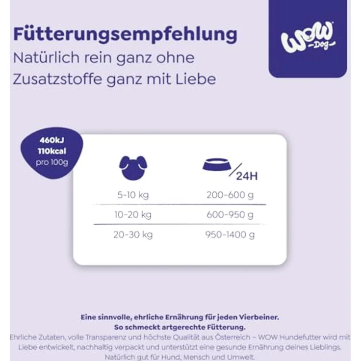 WOW Adult 6 x 400 g - Lamm, Hochwertiges Hunde-Nassfutter mit hohem Fleischgehalt, getreidefrei, unterstützt Haut und Fell, ohne Zuckerzusatz – Bild 6